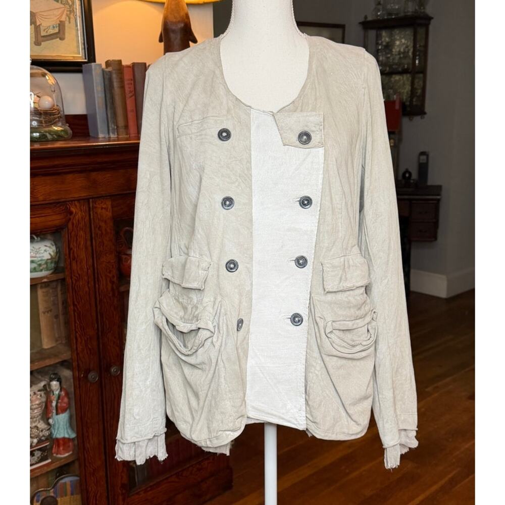 Rundholz Dip Light Gray and White Jacket, Size M